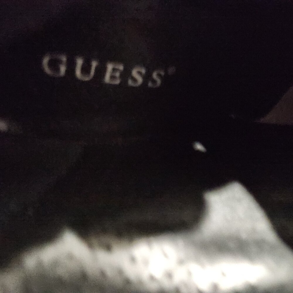 GUESS By Marciano | Black Leather Tall Houston Boots Heel 7W - Picture 4 of 12